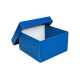 Úložná krabice s víkem 250x250x150 mm, modrá matná