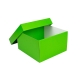 Úložná krabice s víkem 250x250x150 mm, zelená matná