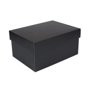 Úložná krabice s víkem 300x215x150 mm, černo šedá matná Úložná krabice s víkem 300x215x150 mm, černo šedá matná