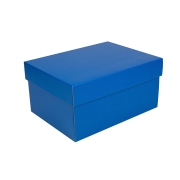Úložná krabice s víkem 300x215x150 mm, modrá matná Úložná krabice s víkem 300x215x150 mm, modrá matná