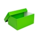 Úložná krabice s víkem 300x215x150 mm, zelená matná