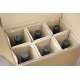 Zásilková krabice na 6 láhví vína 277x200x350 mm, hnědá